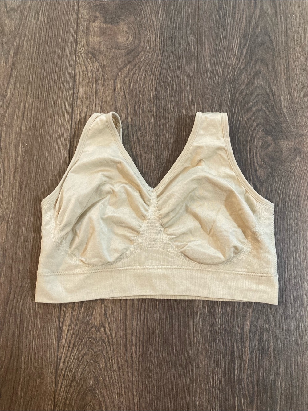 Shapermint Essentials Women's Stretch Beige Comfort Bra Size Medium